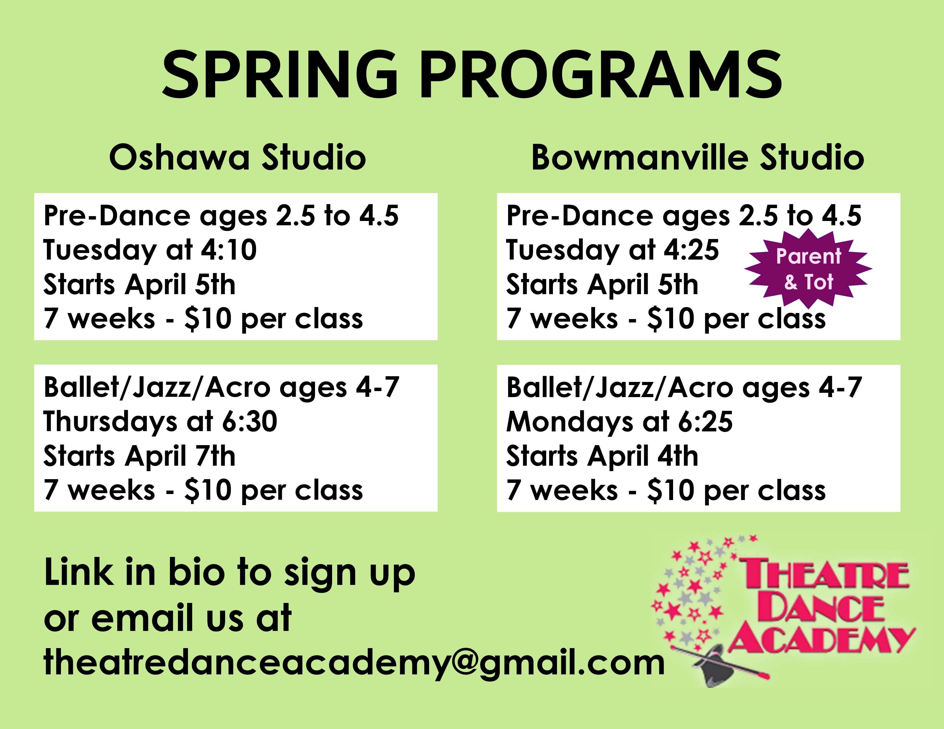 SPRING DANCE PROGRAMS SPRING DANCE PROGRAMS